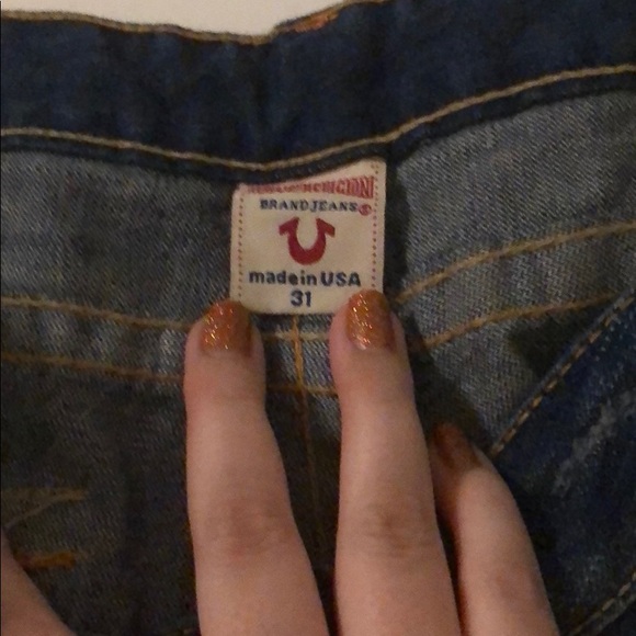 True Religion Distressed Dark Jeans SZ 31 - Picture 5 of 6